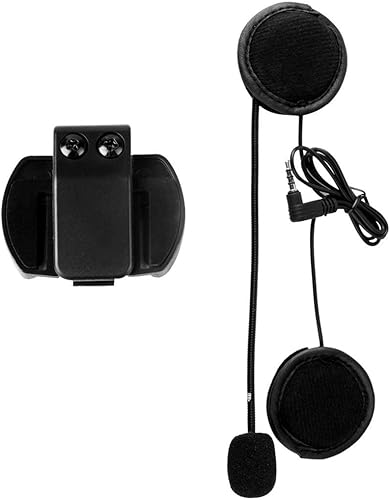 LouiseEvel215 Microfono Altoparlante Cuffia Interphone Cuffia Auricolare Universale Cuffia per Dispositivo motociclistico