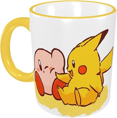 Amazon Co Jp 大容量 ピカチュウ 星のカービィ マグカップ コーヒーカップ 陶器 電子レンジ対応 かわいい おしゃれ 大きめ 人気 アニメ グッズ Danesi 雑貨 ３３０ml ホーム キッチン