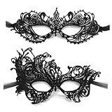 TFTSR Masquerade Masks for Women Couples,Men Mardi Gras Mask,Girls Black Gold Lace Eyes Costume,Adults Venetian Party Dress