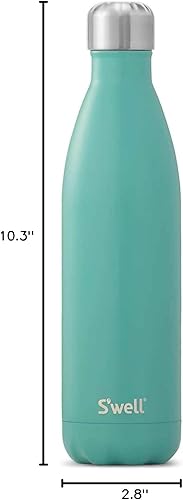 Miniatura 8 de Botella de agua S'well RYWO-09-A17, aislada al vacío, con doble pared de acero inoxidable, 9 oz, Royal Wood, Eucalyptus