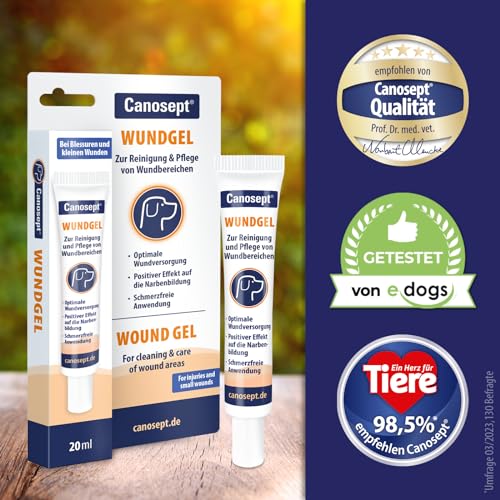 Canosept Wundgel für Hunde 20ml - Wundsalbe Hund - Reinigung & Pflege von Wundbereichen - Optimale Wundversorgung - Stressfreie Anwendung - Von Tierärzten empfohlen