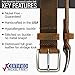 Nickel Smart Roan Mountain Brown Leather Belt - Distressed 36