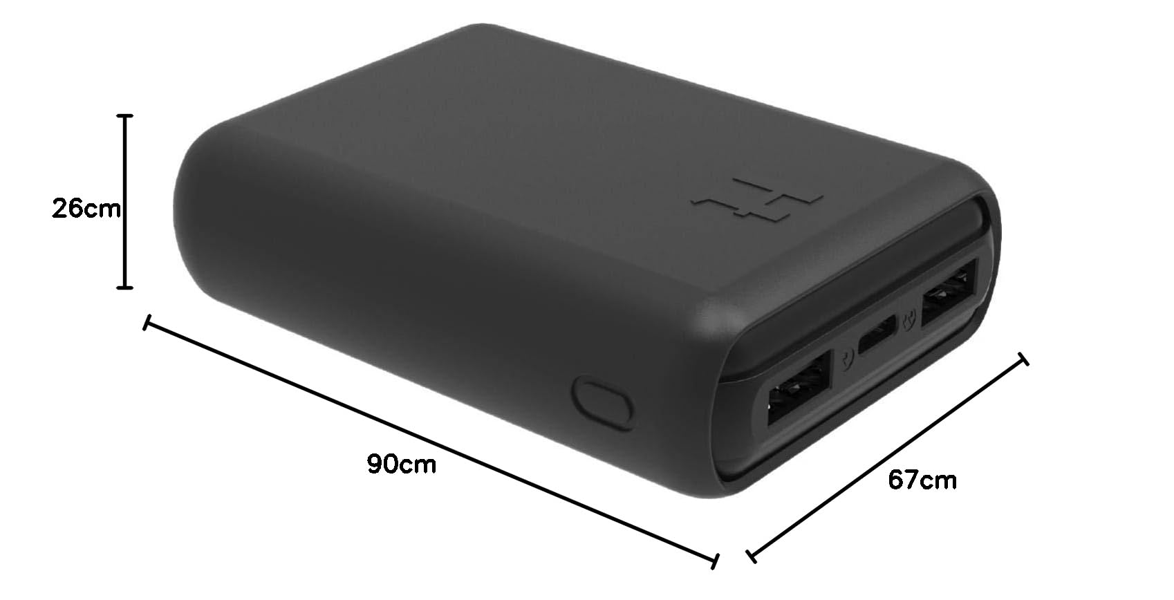 Batería externa de Heikila Heat con 10 000 mAh y 2 salidas USB-A - Incluye indicador de carga y salida micro USB