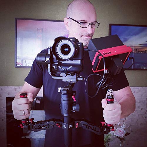 Image of DF DIGITALFOTO Z-Axis Spring Dual, Flexible Damping Detachable Dual-Grip Gimbal Handle Compatible for ZHIYUN Crane 2 MOZA FEIYU DJI Ronin S AK2000 /4000 Moza Aircross 3 Axis Gimbal