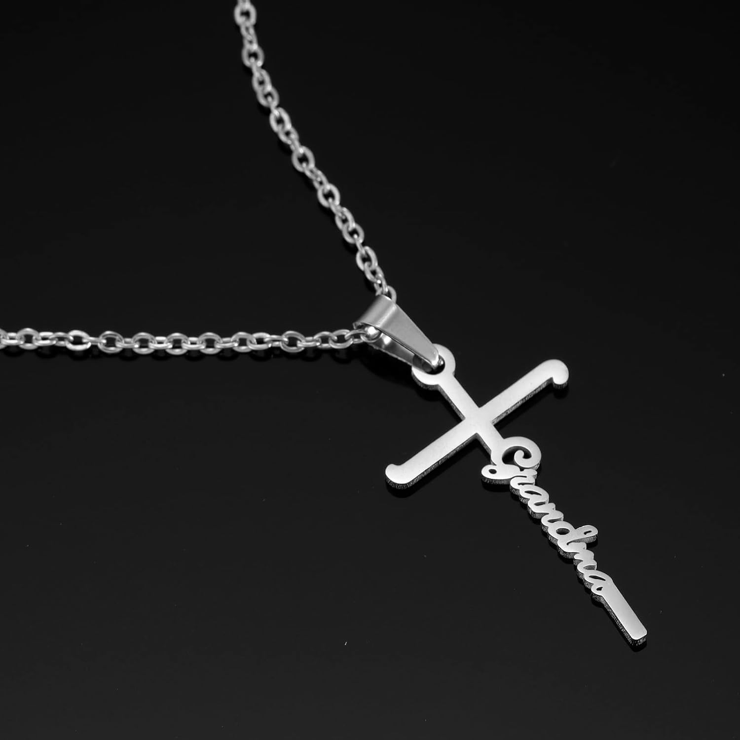 Kivosliviz Gift for Grandma Birthday from Grandson Grandkids Granddaughter Cross Grandma to be Necklace - Image 2