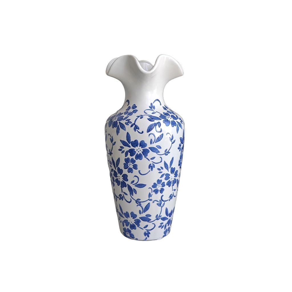 Kunyos A Vase Chinese Style Ceramic Vase Retro Te Room Flower Rrangement Container Living Room Coffee Table Ornaments Ceramic Vase(A)