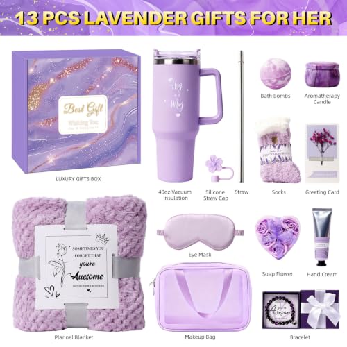 Birthday Gift for Women, Luxury Self Care Spa Gift Basket with Blanket for Mom, Wife, Sister, Friend, Girlfriend, Grandmother, Get Well Soon for Her - Image 2