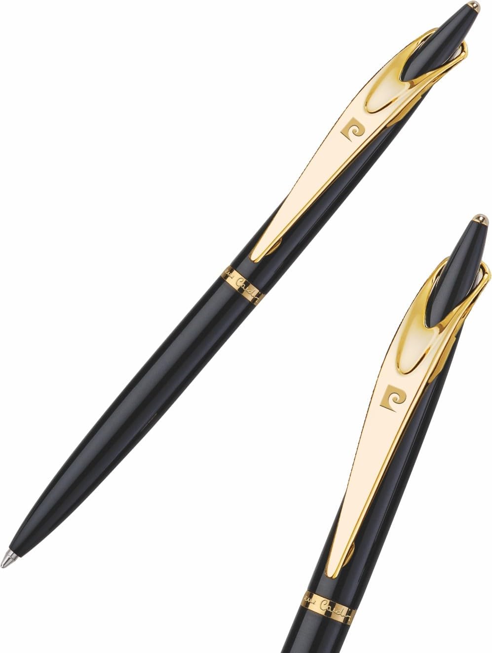 Pierre Cardin Real Magic Premium Ball Pen | Luxurious Black Lacquer Finish with Golden Trims | Ideal for Festive & Corporate Gifting , Pack of 5