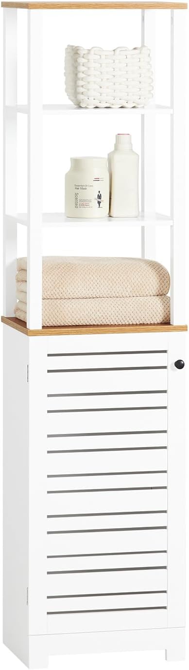 Armario Metálico De 3 Estantes Para Baño - Color Blanco - Marca Tendance
