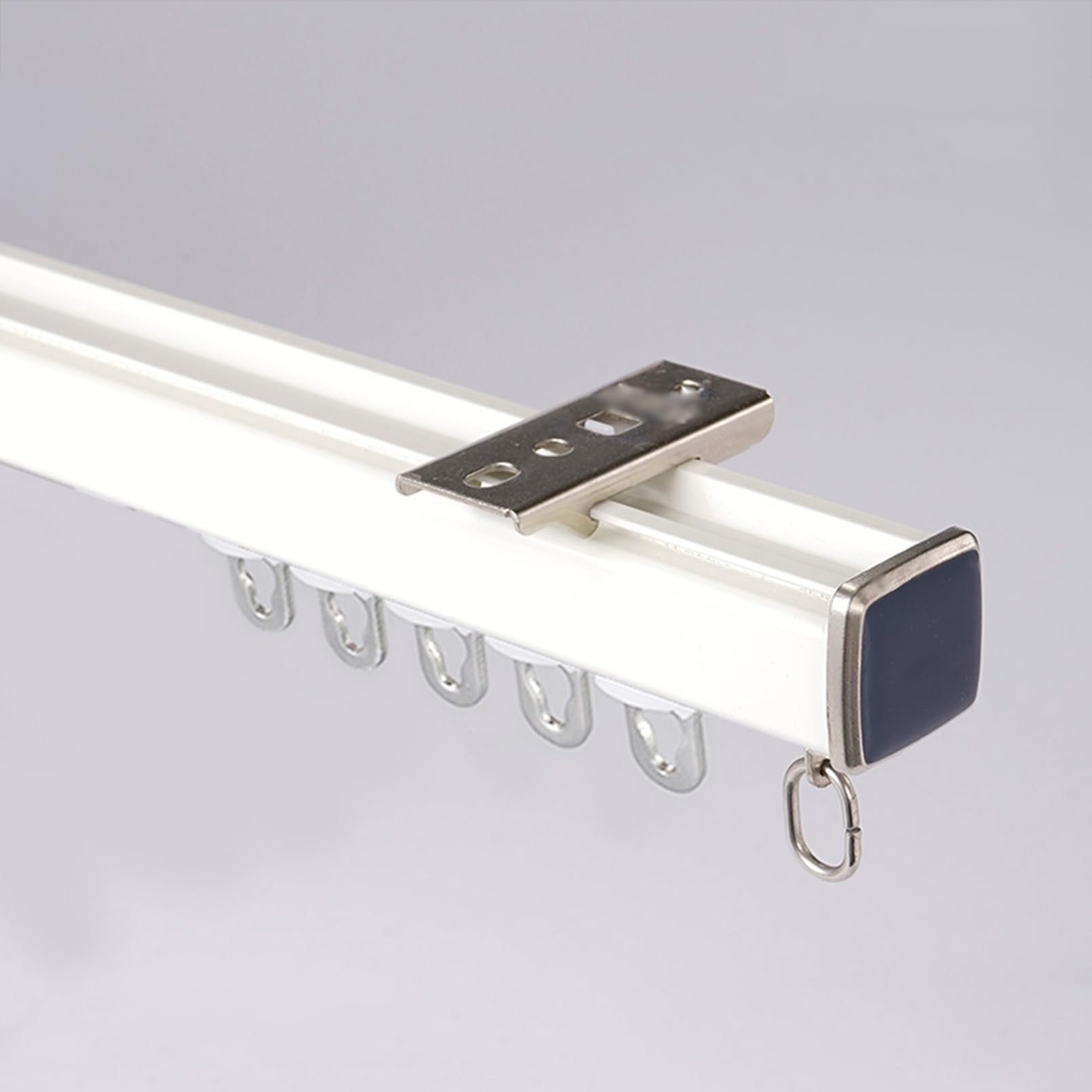 1m-5m Rail de Rideau Tringle à Rideaux Robuste, Montage au Plafond ou au Mur, Rail pour Rideaux Séparateur de Pièces en Aluminium(White-B,3.0m(2 * 1.5m))