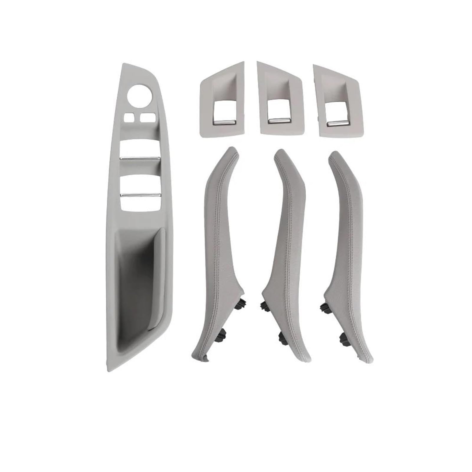 YUEYZHK RHD Car Interior Door Leather Handle Assembly Sets for BMW5 Series F10 F11 520 523 525 528 530i(LHD Titanium10)