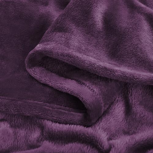 Image of BEDELITE Fleece Blanket Purple Full Blankets for Couch & Bed, Luxury Plush Cozy Fuzzy Blanket 84 inch x 90 inch, Super Soft Warm Lightweight Throw Blanket for Travel Camping