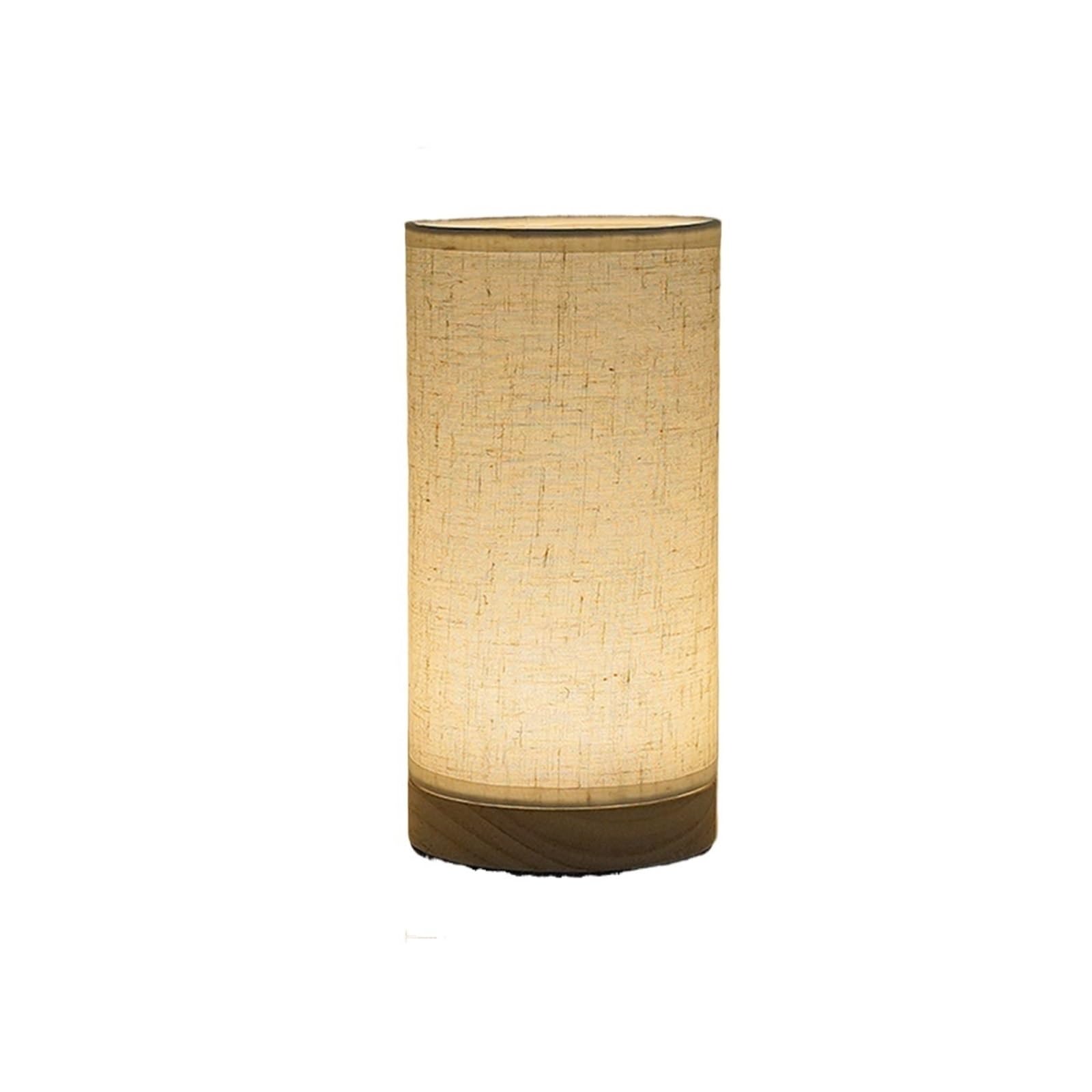 Hhmmei2024-23 Table Lamps Simple Fabric Table Lamp Bedroom Bedside Atmosphere Wooden Three-Color Light Change