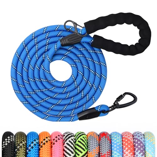 Guinzaglio per Cani, 1.2M 1.5M 2M 3M 5M 10M 20M 30M Lungo Nylon Guinzaglio Cani Resistente Leggero con Comoda Impugnatura, Riflettente Lunghina Cane, Adatto per Cuccioli, Piccoli, Medi e Grandi