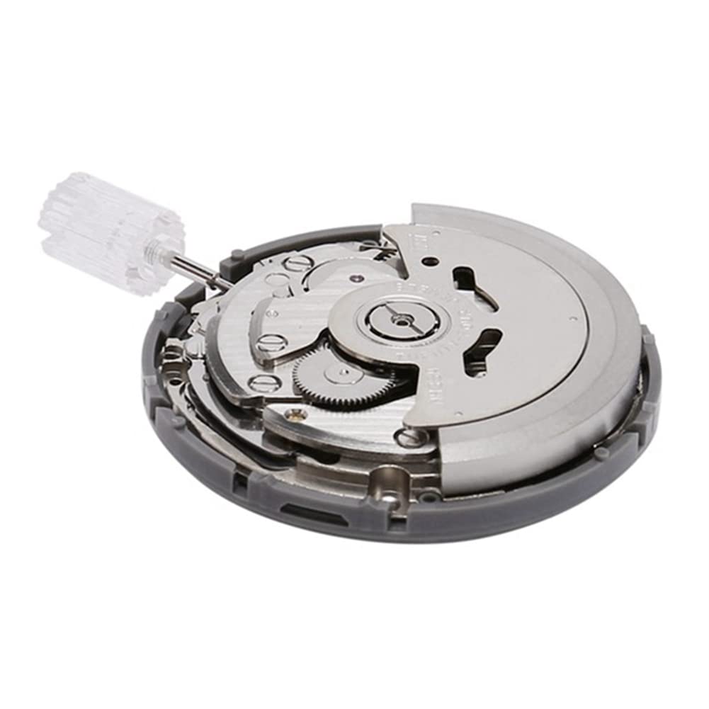 Orton NH35 NH35A Uhrwerk Hohe Genauigkeit Mechanische Uhr Bewegung Datum bei 3 Datumsrad 24 Juwelen Automatische Selbstaufzug, Silberfarben und Weiß