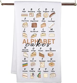 MNIGIU Cakes Lover Gift Cakes Alphabet Kitchen Towel Cakes Dish Towels Cakes Kitchen Decor Housewarming Gift (Cakes ABC)