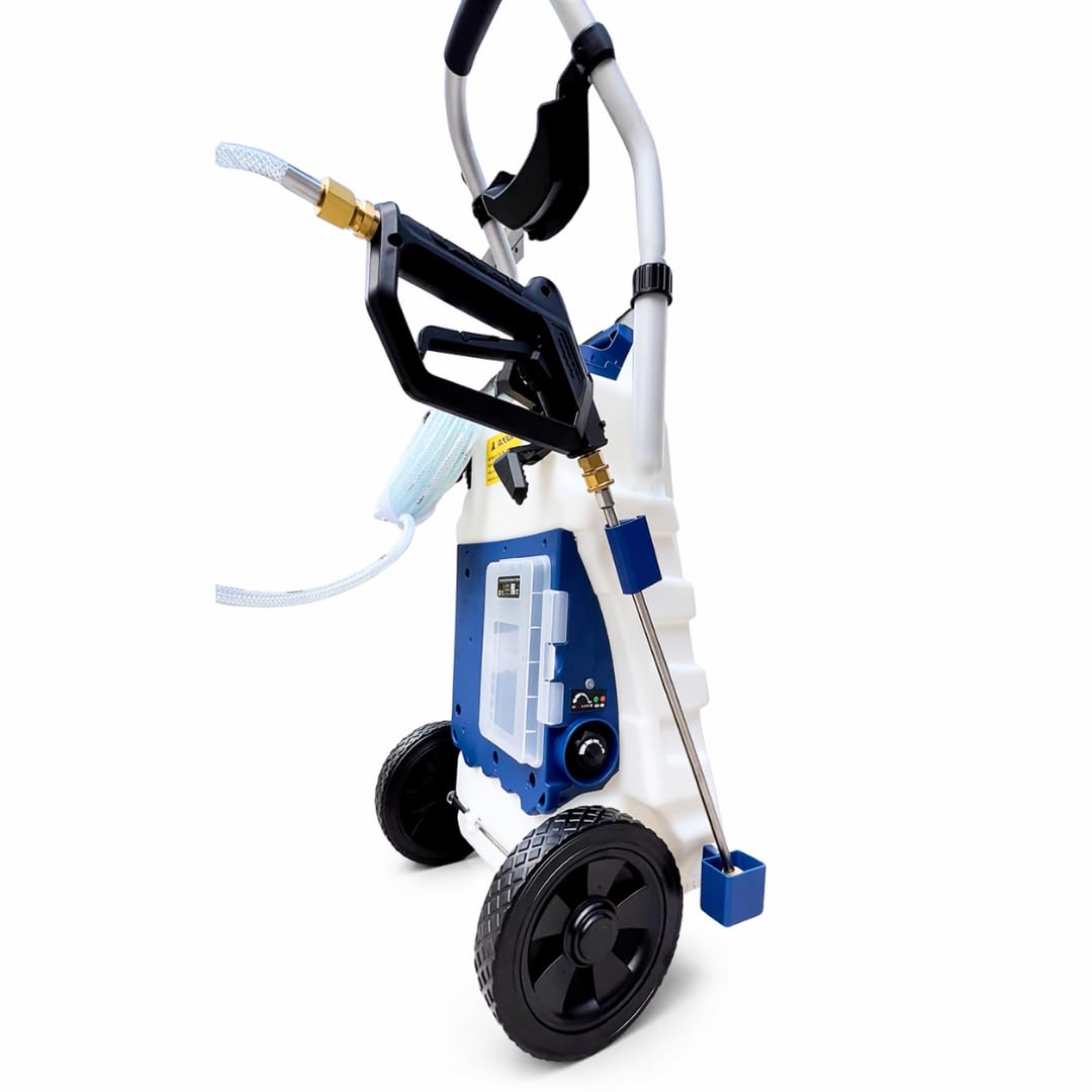 Pulvérisateur électrique Pro Sprayer OUTIWAX - 2 Batteries + Cloche de pulvérisation - Jet jusqu'à 10m à 13m - contenance 30L - 3 Buses Spray - Pulvérisateur électrique toiture Longue portée