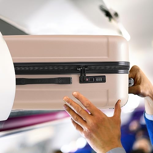 Flight Knight Premium Lightweight Suitcase Built In Tsa Lock 8 Spinner Wheels Abs Hard Shell Check In Highly Durable Luggage Large 765x52x30cm