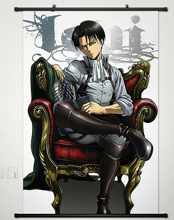 Home Decor Anime Attack on Titan Shingeki no Kyojin Cosplay Wall Scroll Poster Levi 23.6 X 35.4 Inches-131