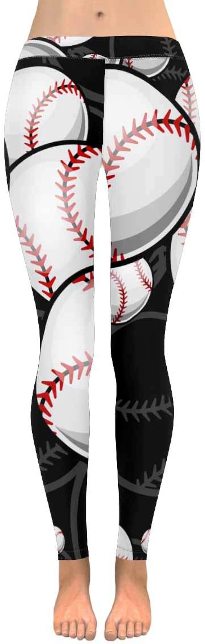 Baseball Softball Sport Custom Stretchy Capri Leggings