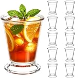 Yungyan 10 Pcs Mint Julep Cups 10 oz Clear Glass Cocktails Cups for Party Bar Home Restaurant Mint Julep Glasses for Beer Juice Beverage Drinking Derby Party Supplies
