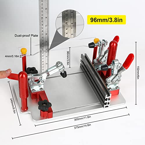 Router Table Coping Sled Aluminum Rail Guide Coping Sled For Router Table Tenoning Coping Safety Sled Pushing Clamp Wood Shaper For Cutting Precise Joints Cabinet Door, Drawer Front #TOP6