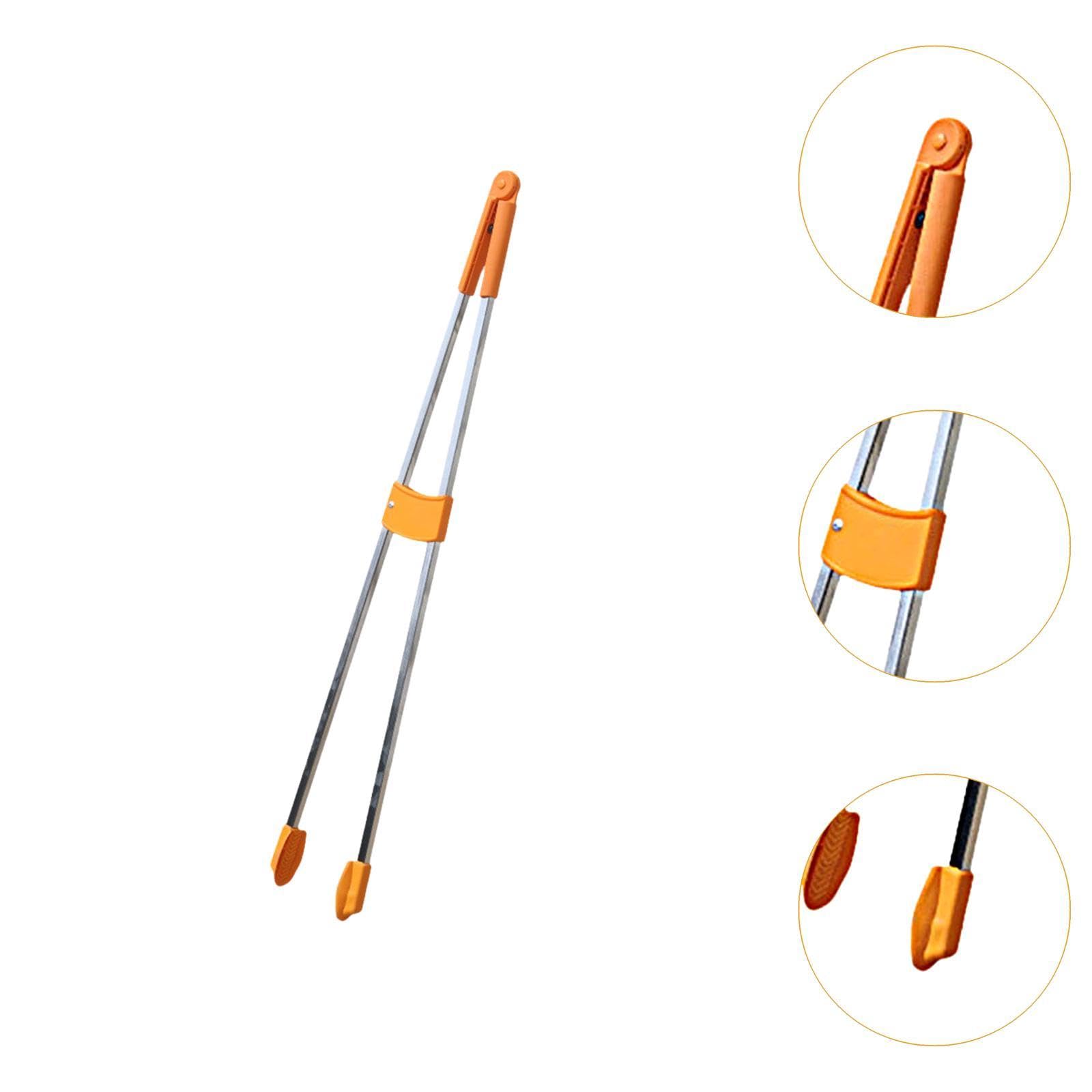Trash Claw Grabber Pinza para Basura Recolector de Desechos Asistente de Alcance Acero Inoxidable Antióxido Apta para Usuarios Mayores Limpieza de, Cabeza de goma