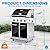 Trading 4 Main Burner with 1 side burner - Heavy-Duty 5-Burner Propane Gas Grill - Stainless Steel Grill, 52,000 BTU Grilling Capacity, Electronic Ignition System, Built-in Thermometer - NutriChef