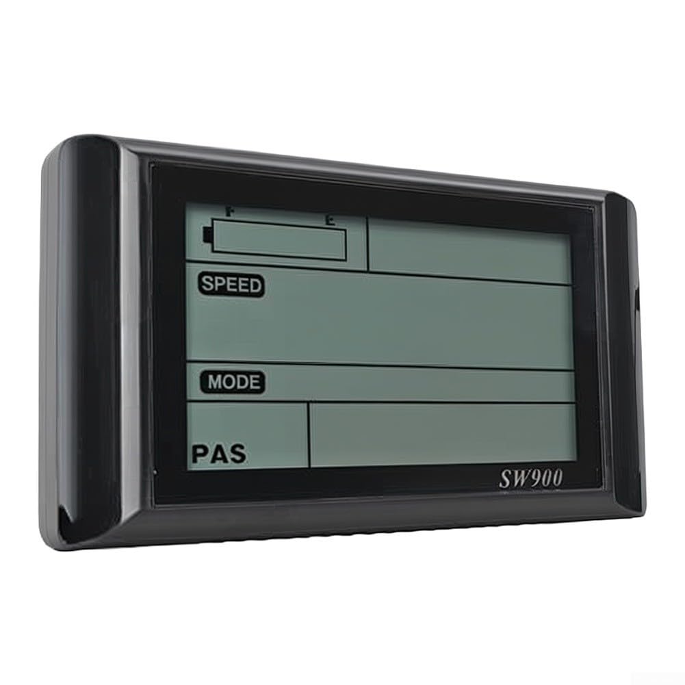 per e-bike Computer SW900 per il tempo piovoso per e-bike Computer | Impermeabile IP64, schermo LCD chiaro, tensione larga 24-72V, corpo in plastica, visibile giorno notte