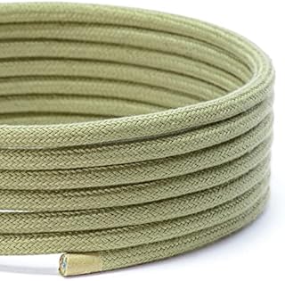 TheCable.Store 3 Core Round Natural Oatmeal Flex Cable 0.75mm Vintage Fabric Braided (3 Metres)