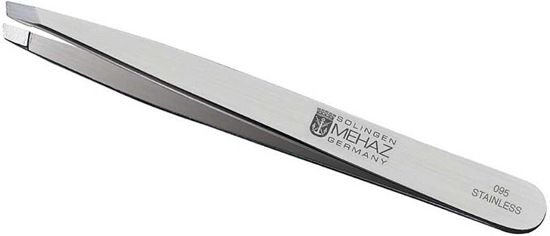 Pinça Mehaz de aço inoxidável com ponta inclinada