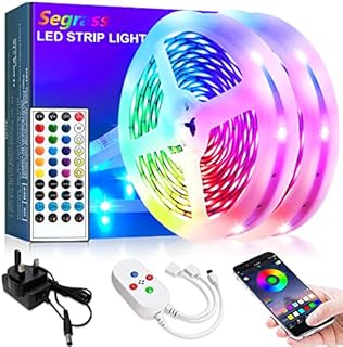 segrass LED Strip Light 30M,led Lights Color Changing ,LED Lights for Bedroom Room Home Decoration,5050 RGB Music Sync led Light, APP Control