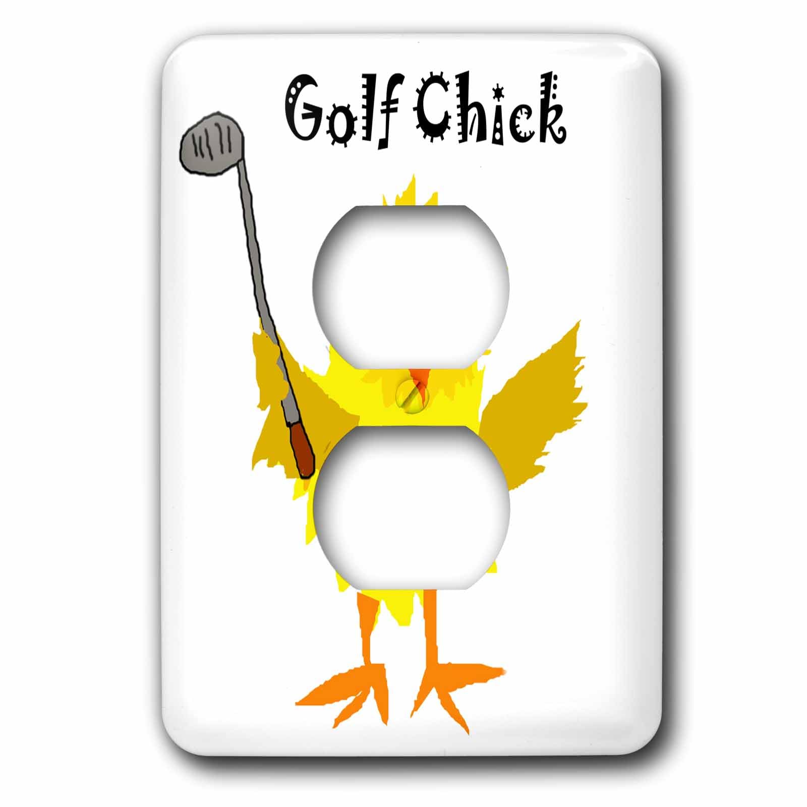 2 poules au golf plaque pour 2 prises de courant salon cuisine