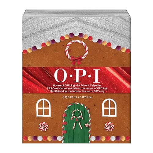 OPI Nail Lacquer 12PC Mini Gift Set | Shimmery & Crme Chip Resistant Nail Polish | 12 Day Advent Calendar | Good Enough to Treat Collection | Limited Edition Holiday 2025