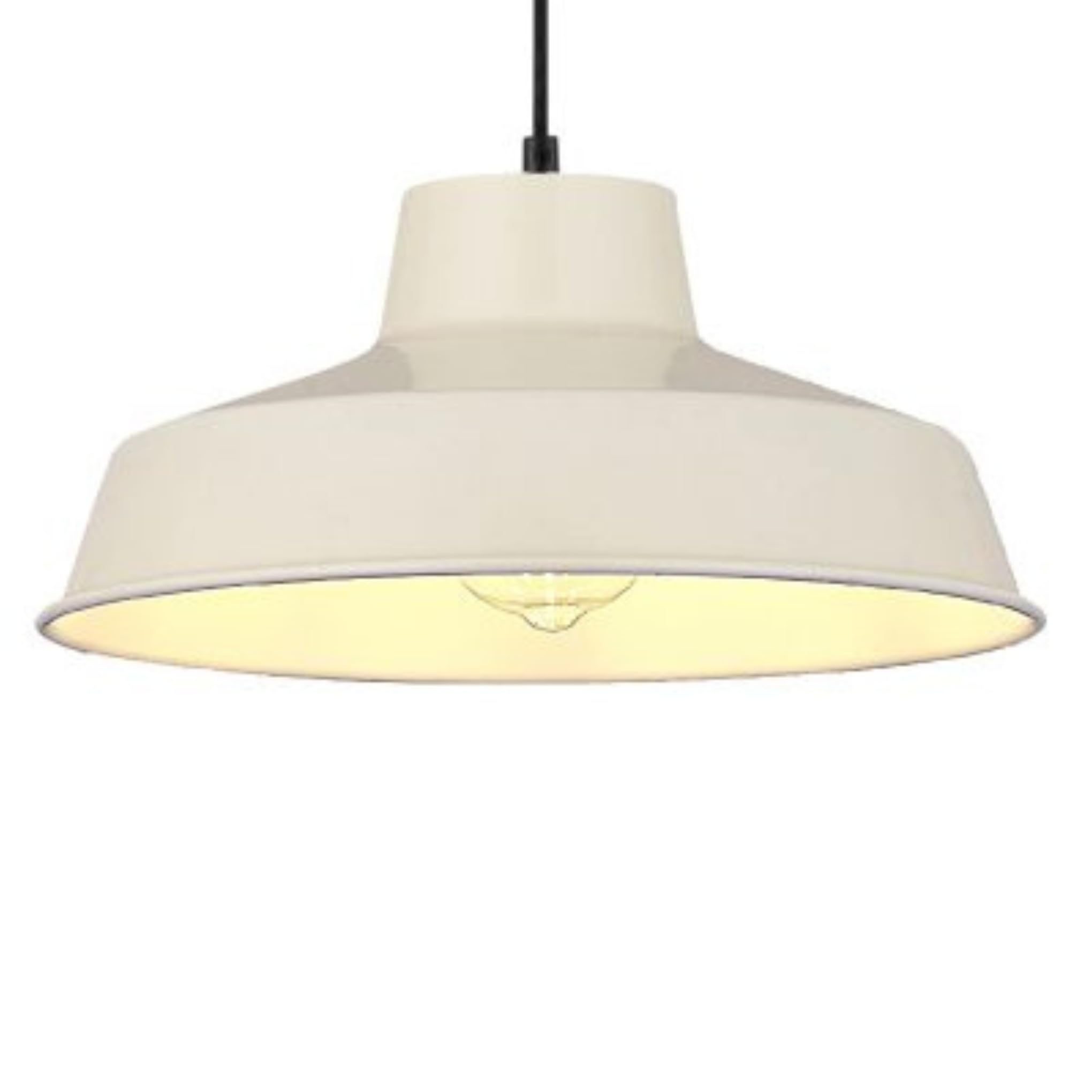 Loxton Lighting Classic Metal Pluto Lampshade Pendant Shade 30cm (12inch) Diameter (Cream)