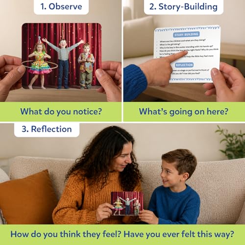 Image of Skillmatics Picture Talk - Storytelling & Conversation Cards for Kids | 50 Real-Life Picture Cards, 300+ Questions, Social Emotional Learning, Communication Skills, Gift for Ages 4, 5, 6, 7, 8, 9