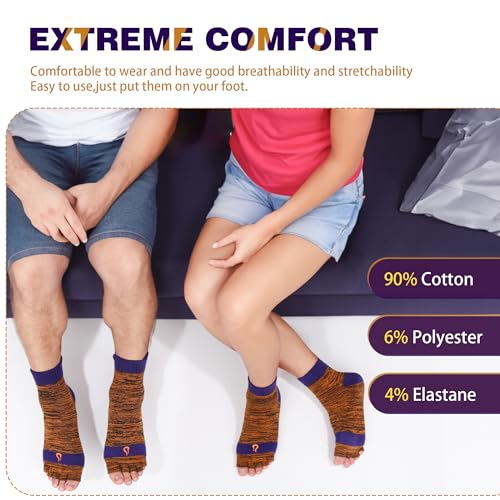 Image of KAVIAR Toe Separator Socks, Foot Alignment Socks with Toe Separators,Split Toe Socks,Yoga Sports Gym Socks for Men or Women