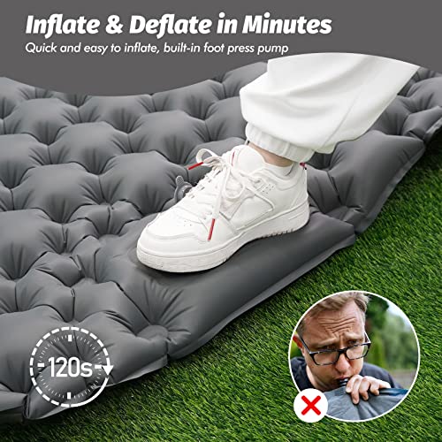 Tapis de couchage gonflable portable 10 cm tapis camping extérieur