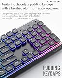 ZIYOU LANG x FREEWOLF M104 Wireless Keyboard, Triple Mode 75% Gaming Office Keyboard with RGB Backlit, 4000mAh Rechargeable, Compatible with Windows/Mac
