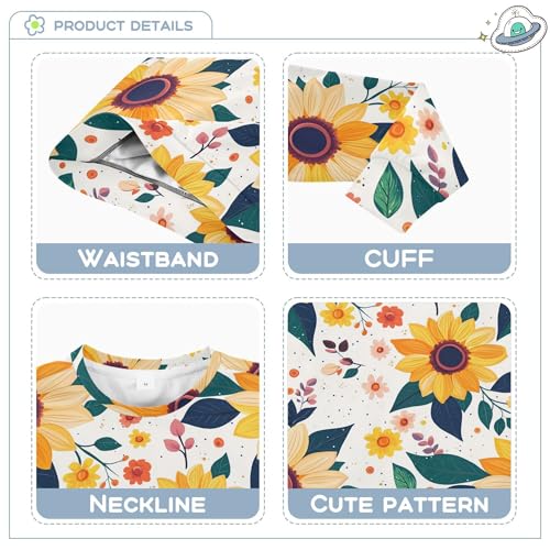 JUNZAN Beautiful Sunflowers Little Kids Pullover Hoodie Crewneck Kids Hoodies Boys Sports 4T3