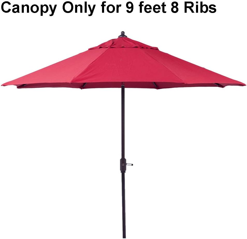 Amazon Com 9 Ft Patio Umbrella Replacement Market Table Outdoor Umbrella Canopy Umbrella Top Only Fit For 9 Feet 8 Ribs Beige Beige Garden Outdoor