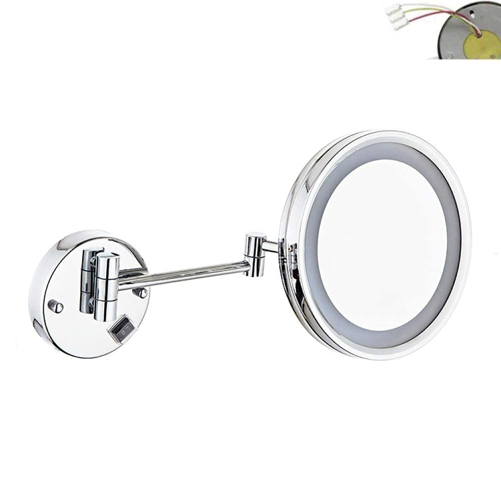 Miroir de maquillage 8,5 pouces JCAKES mural pliant avec grossissement 3X