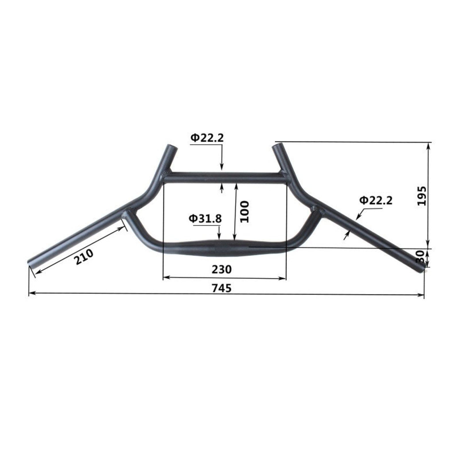 Guidon vélo Gravel, Accessoires Guidon légers en Alliage d'aluminium 22 mm diamètre pour Le Shopping en Plein air