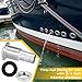 ElaraBerry 2 Pcs Thru Hull Fittings for Boats 3/4 316 Stainless Steel Thru Hull Connector Marine Combo Grade Barbed Boat Plumbing Fittings with Nut Gasket for Boats Yachts Rvs