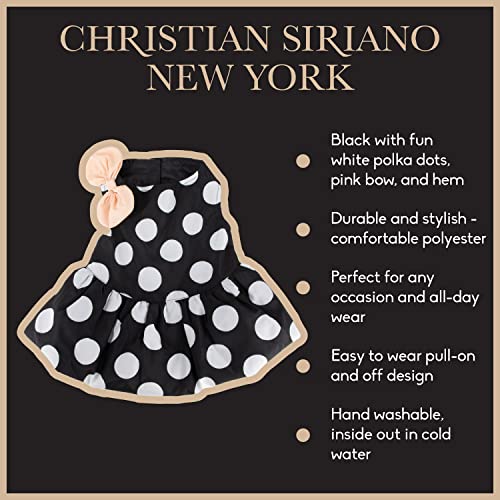 Christian Siriano New York Black Polka Dot Bubble Hem Dress For Dogs, Xs #TOP2