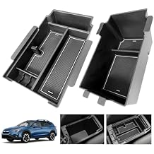 2025 2024 Crosstrek Center Console Organizer Tray Storage Box, Compatible with 2023 2024 2025 Crosstrek Hybrid 2024 Impreza Console Storage Box Tray Crosstrek Accessories 2024 2pcsWhite