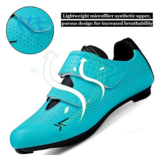 Image of Mens Womens Cycling Shoes Compatible with Peloton Road Bike Riding Bicycle Pre-Installed Delta Cleats