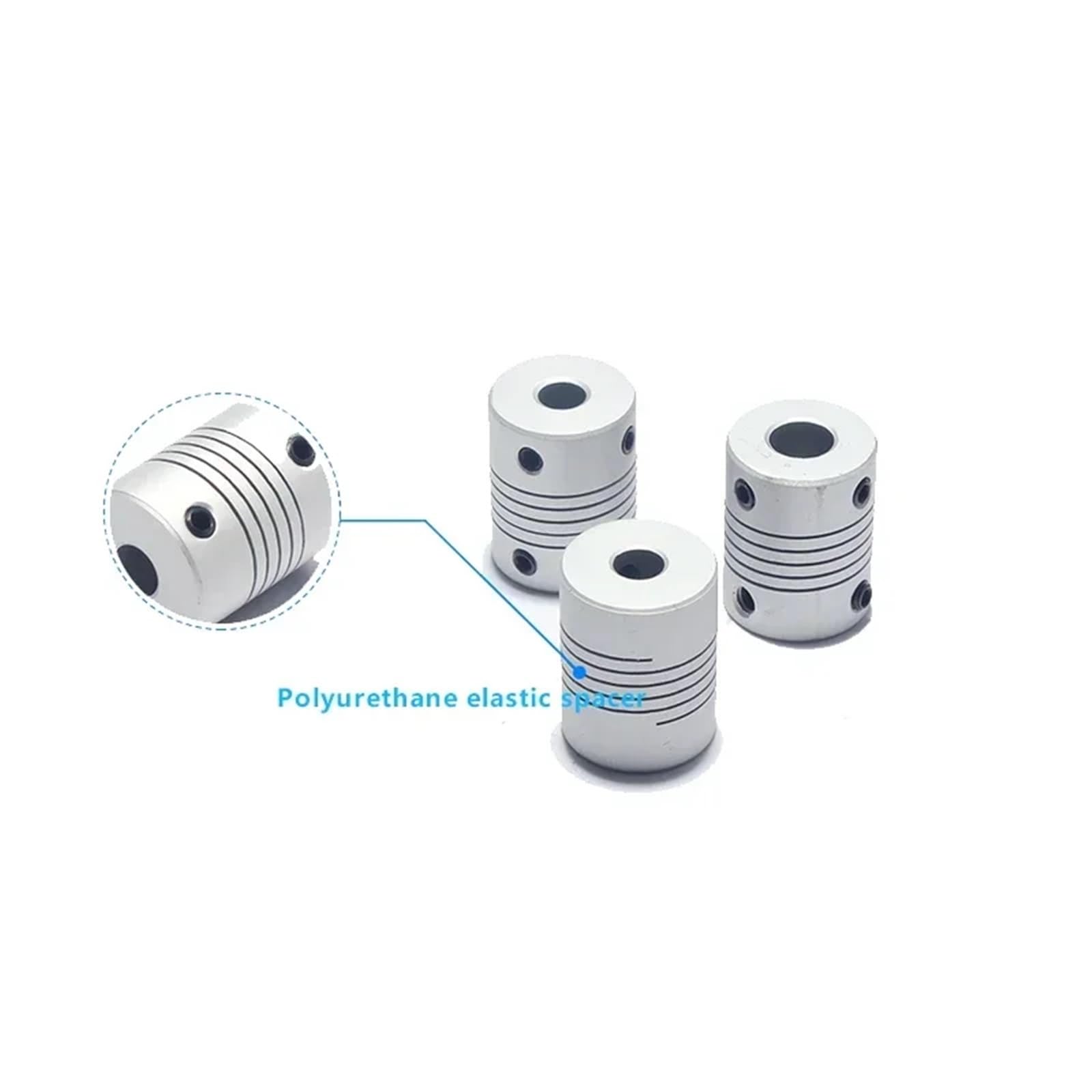 Acoplador de eje de mordaza de motor CNC de aluminio D19L25, 5 mm a 8 mm, acoplamiento flexible, diámetro exterior de 19 x 25 mm, envío directo, 3/4/5/6/7/8/10 mm(5x5)