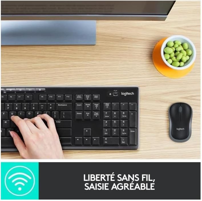 Logitech Wireless Combo MK270 - Keyboard and mouse set - 2.4 GHz - French