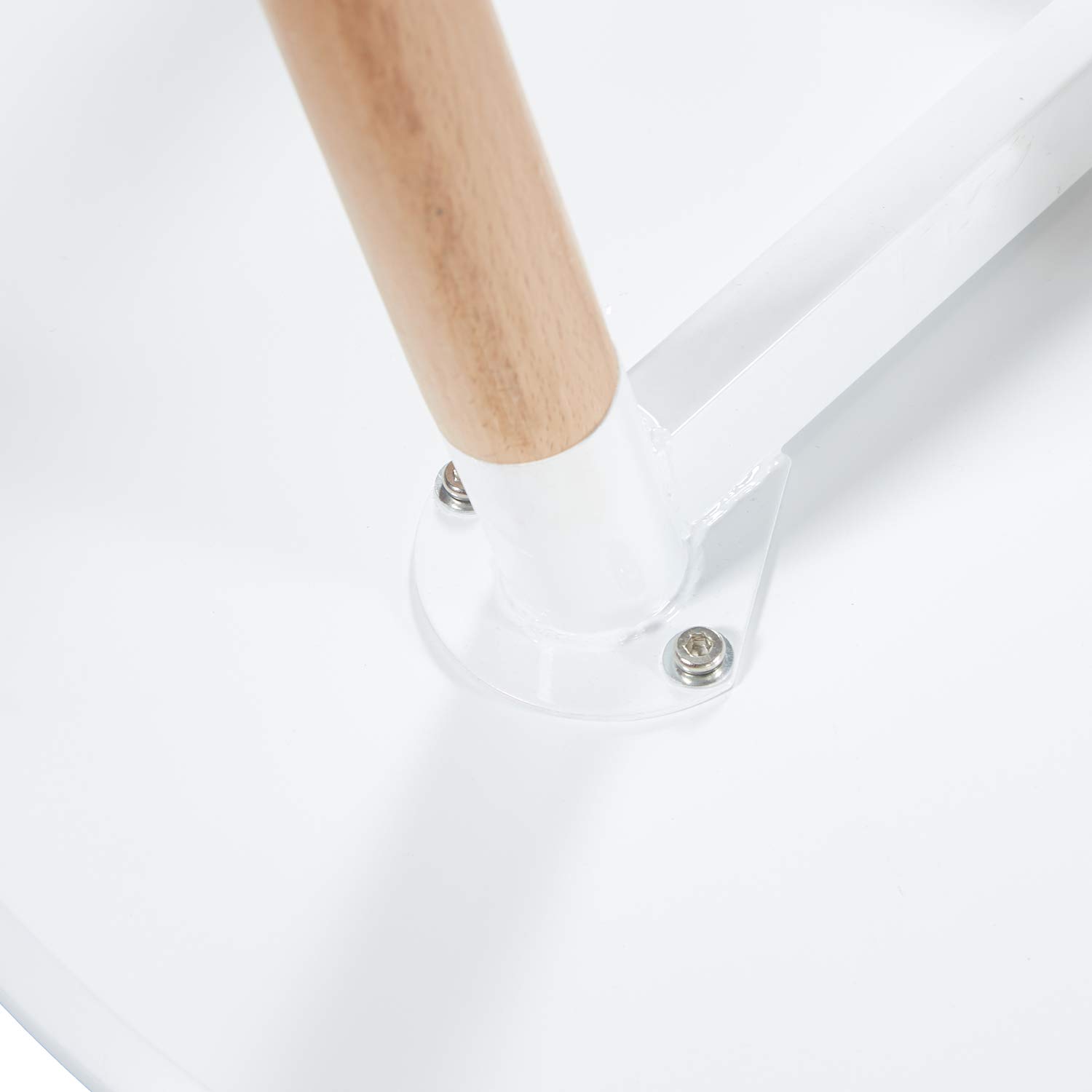 H.J WeDoo Ronde Table de Salle à Manger scandinave Diamètre 80cm Moderne Style Nordique en Bois, Blanc